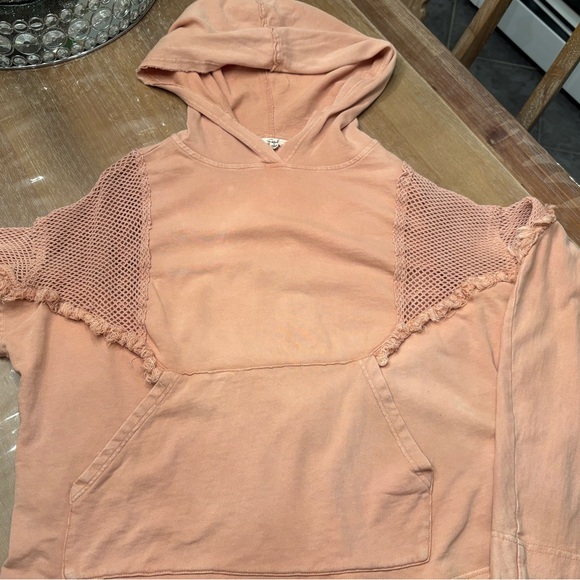 easel Peach Mesh-Sleeve Hoodie - Picture 7 of 7